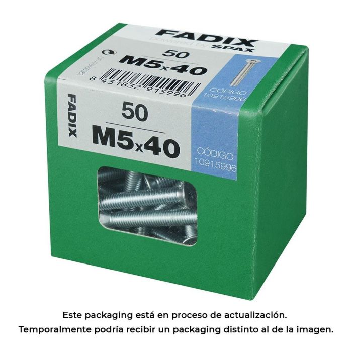 Fadix Tornillo Métrica CP M 5x40mm Caja de 50 Unidades 0 Fadix Tornillo Métrica CP M 5x40mm Caja de 50 Unidades 0