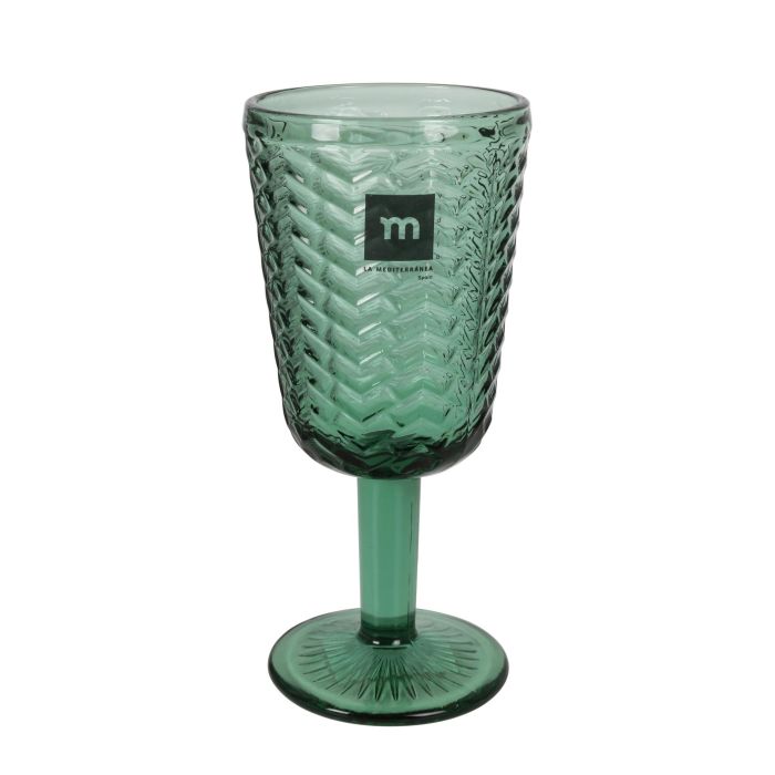 La Mediterranea Copa Spica Verde 320 cc - 8 cm diámetro x 17.5 cm altura (36 Unidades) 4