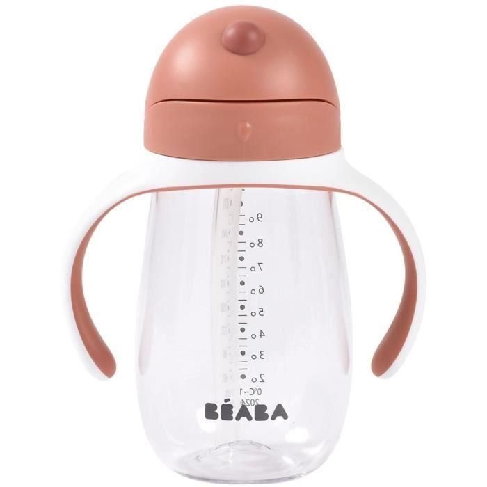 BEABA BEA1728518874204 Taza con pajita para bebé, 300 ml, color Terracota 3