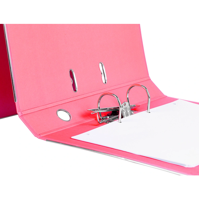 Liderpapel Archivador de Palanca Folio Documenta Forrado PVC Rado Lomo 52 mm Rosa con Compresor Metálico 9