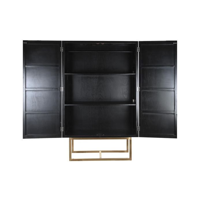 DKD Home Decor Armario Oriental Negro de Álamo y Metal Desmontable 110x50x180 cm 3 DKD Home Decor Armario Oriental Negro de Álamo y Metal Desmontable 110x50x180 cm 3