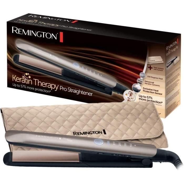 Plancha para el Pelo Remington Keratin Therapy Pro S8590/ Gris