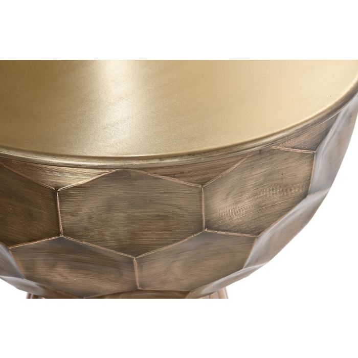 DKD Home Decor Mesita Auxiliar Vintage de Metal Dorado, 39 cm Ancho, 54 cm Alto, 39 cm Fondo 2 DKD Home Decor Mesita Auxiliar Vintage de Metal Dorado, 39 cm Ancho, 54 cm Alto, 39 cm Fondo 2