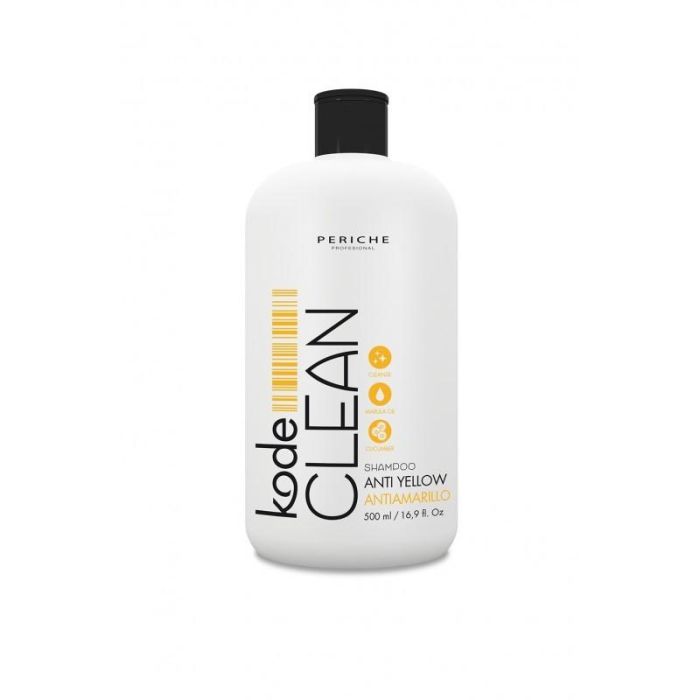 Periche Shampoo Clean Anti Yellow 500ml - Champú con pigmentos violetas para cabello decolorado, neutraliza amarillos y cuida el cabello Periche Shampoo Clean Anti Yellow 500ml - Champú con pigmentos violetas para cabello decolorado, neutraliza amarillos y cuida el cabello