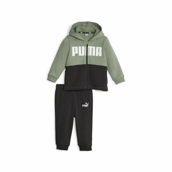 Chándal para Bebé Puma Minicats Colorblockk Negro Verde 6-9 meses 0 Chándal para Bebé Puma Minicats Colorblockk Negro Verde 6-9 meses 0