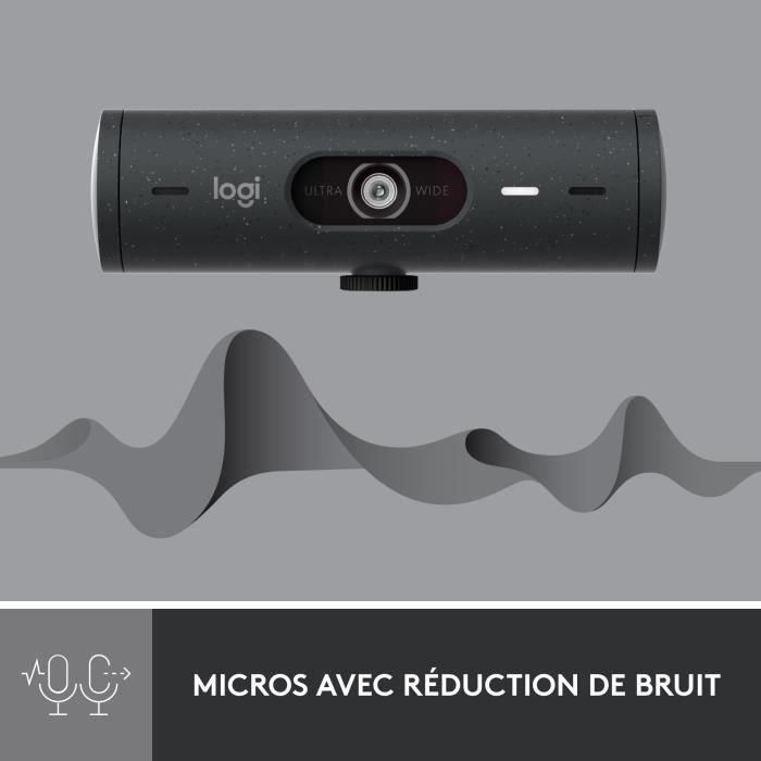 Logitech - BRIO 500 HD Webcam con Auto Expo - Graphite 3