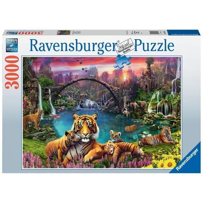 Puzzle 3000 p - Tigres en la laguna 2