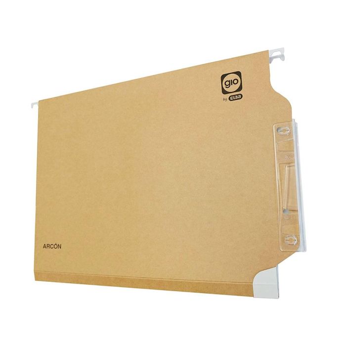 Gio Carpeta Colgante Visor Lateral Arcón Kraft Bicolor Cartulina Folio Con Etiquetas -25U- 2 Gio Carpeta Colgante Visor Lateral Arcón Kraft Bicolor Cartulina Folio Con Etiquetas -25U- 2