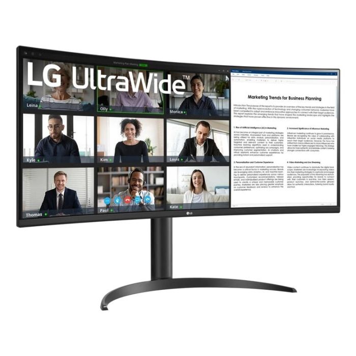 LG 34WR55QK-B Monitor Curvo 34" Wide Quad HD 3440x1440 5ms 21:9 100Hz HDR10 Negro 1