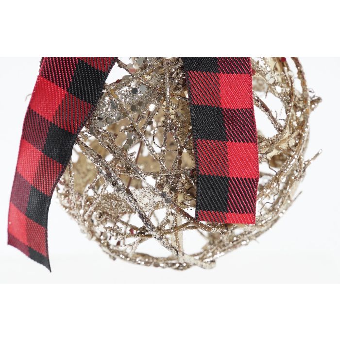 DKD Home Decor Bola Decoracion Navidad Alpina Ratán Natural Rojo 10x10x10 cm Pack de 6 Unidades 2 DKD Home Decor Bola Decoracion Navidad Alpina Ratán Natural Rojo 10x10x10 cm Pack de 6 Unidades 2