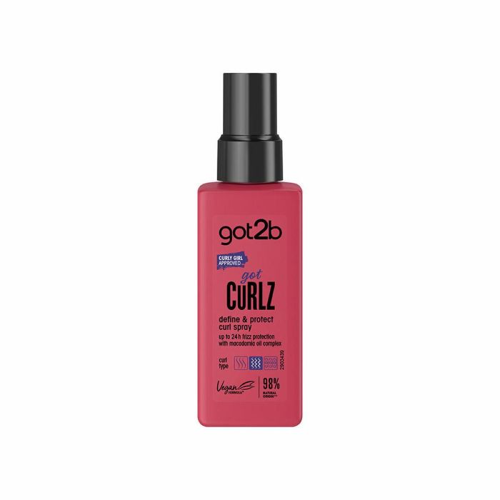 Schwarzkopf GOT2B GOT CURLZ Spray Estilizador para Rizos Definidos y Protegidos, Control Anti-Frizz 24h, con Macadamia, 150 ml