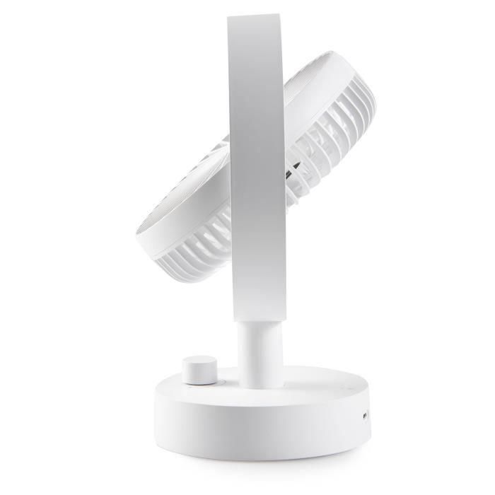 Domo DOM5411397173164 Ventilador de mesa con batería Li-ion 5V Recargable USB 15 cm de diámetro 10 velocidades 4