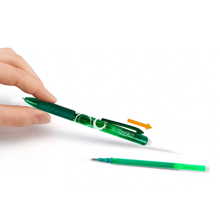 Q-connect Recambio Bolígrafo Retráctil Borrable KF11060 Verde Recargable Caja 3 Unidades 4