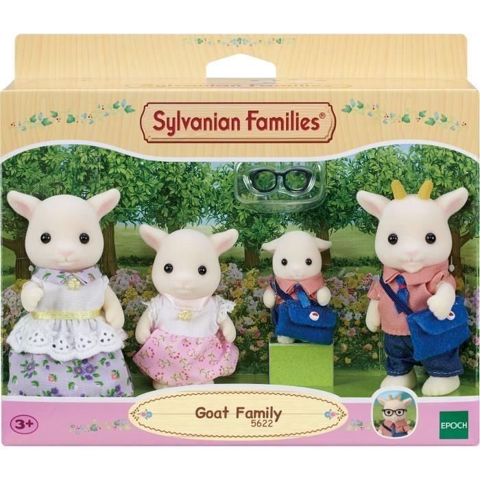 Sylvanian Families Familia de las Cabras - Set de 4 Figuras Articuladas con Ropa Removible Sylvanian Families Familia de las Cabras - Set de 4 Figuras Articuladas con Ropa Removible