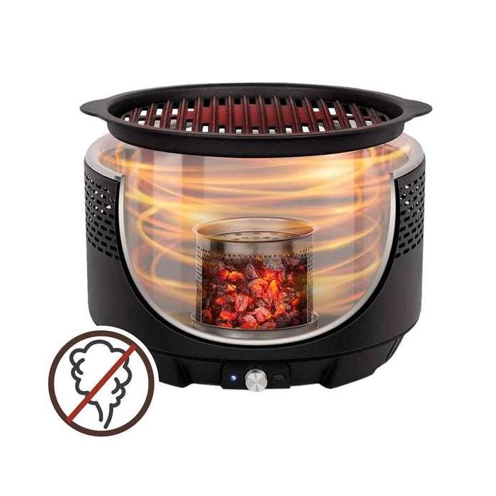 Barbacoa Portátil Aktive Redonda Sin humo Negro Acero Inoxidable Hierro 34 x 21,5 x 34 cm 6 Barbacoa Portátil Aktive Redonda Sin humo Negro Acero Inoxidable Hierro 34 x 21,5 x 34 cm 6