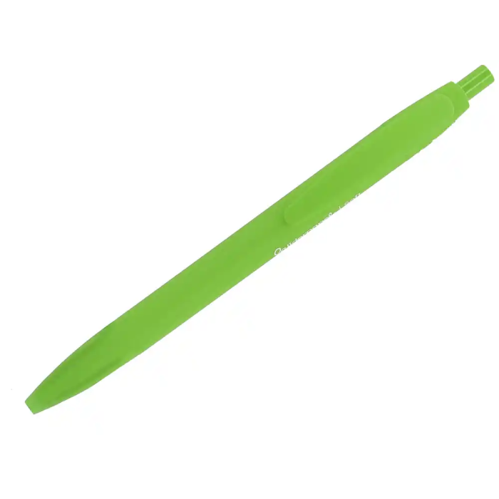 Liderpapel Bolígrafo Retráctil Punta 1 mm con Clip, Acabado Soft Touch, Tinta Azul, Cuerpo Verde - Instrumento de Escritura