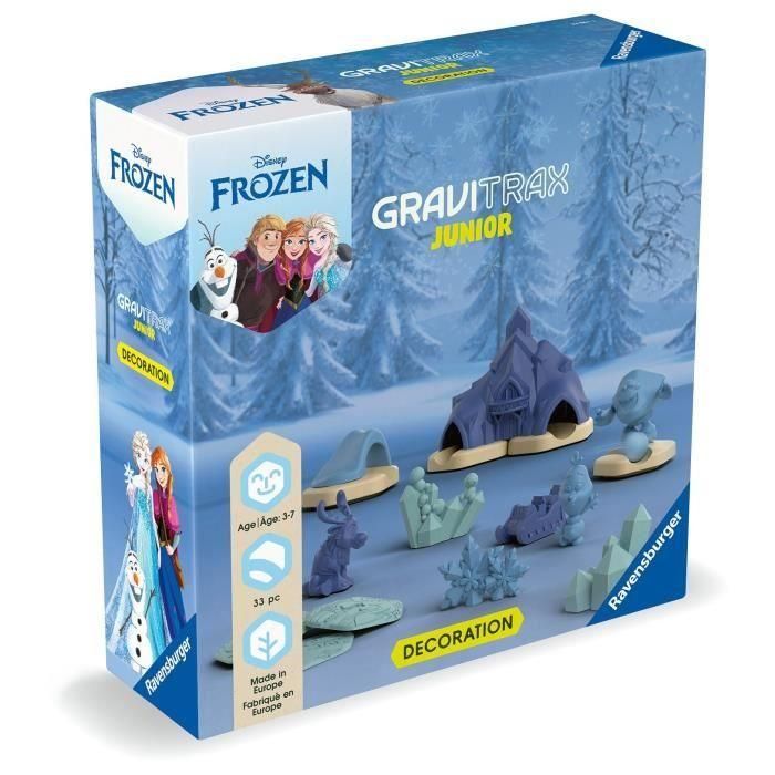 Ravensburger-Gravitrax Junior Frozen Expansion Set-33 piezas-Pista de mármol para construir-Edades 3-23861 3