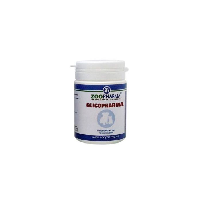 Zoopharma Veterinaria Glicopharma para Perros y Gatos, Soporte Articular con Colágeno y Glucosamina, 30 comprimidos