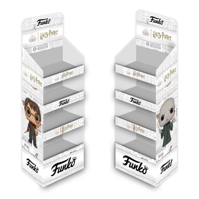Funko Expositor Harry Potter con POPs: Harry, Sirius Black, Hermione, Ron, Malfoy, Lupin, Dumbledore, Voldemort y más
