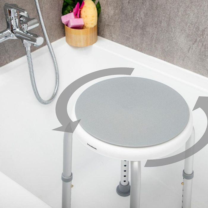 Taburete de Baño Giratorio y Regulable Roshawer InnovaGoods 9