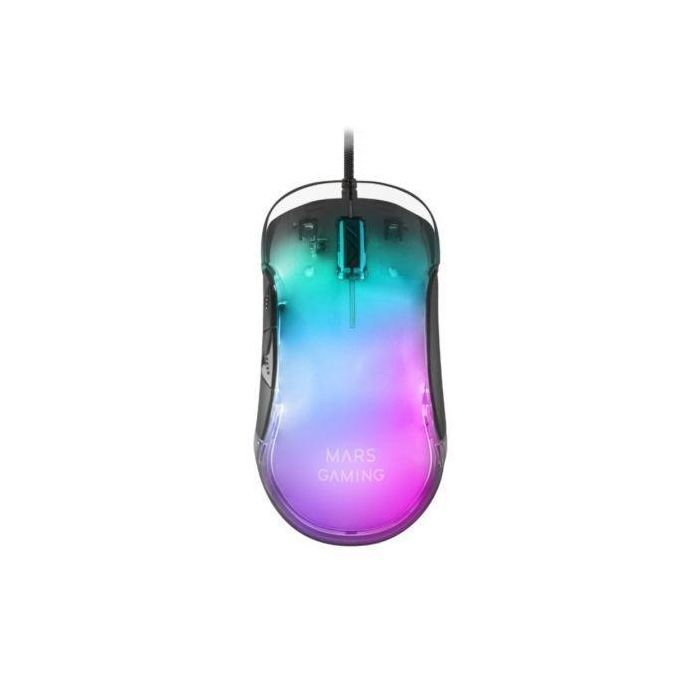 Ratón Gaming Mars Gaming MMGLOW/ Hasta 12800DPI/ Negro Ratón Gaming Mars Gaming MMGLOW/ Hasta 12800DPI/ Negro