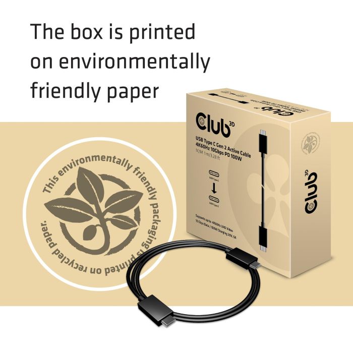 Club3D Kabel USB 3.1 Typ C 0.8m PowerDelivery St/St 6