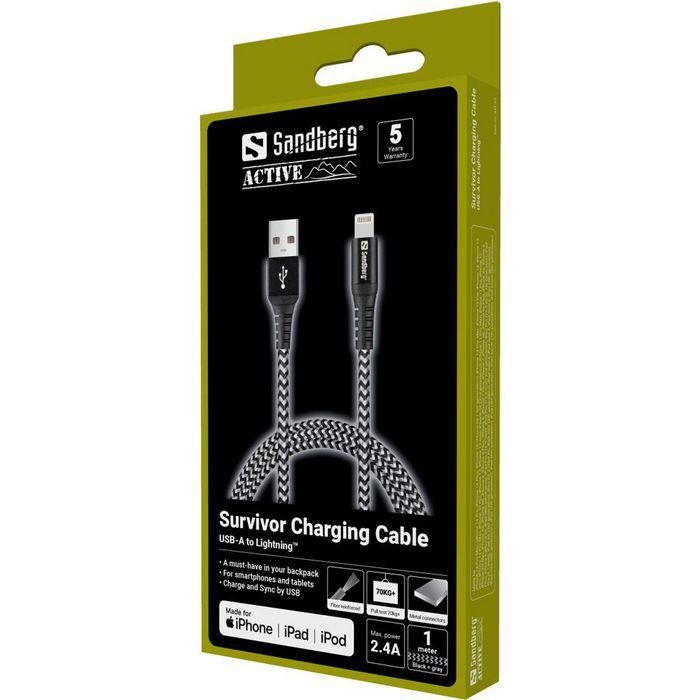 Sandberg Survivor Lightning Cable 1M 1 Sandberg Survivor Lightning Cable 1M 1