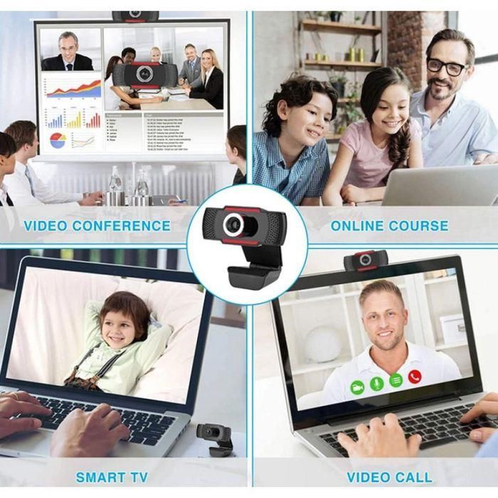 Techly Cámara Web Full HD 1080p 25 FPS con Micrófono Reducción Ruido, USB 2.0, Plug & Play y Base Ajustable para Videoconferencias 22