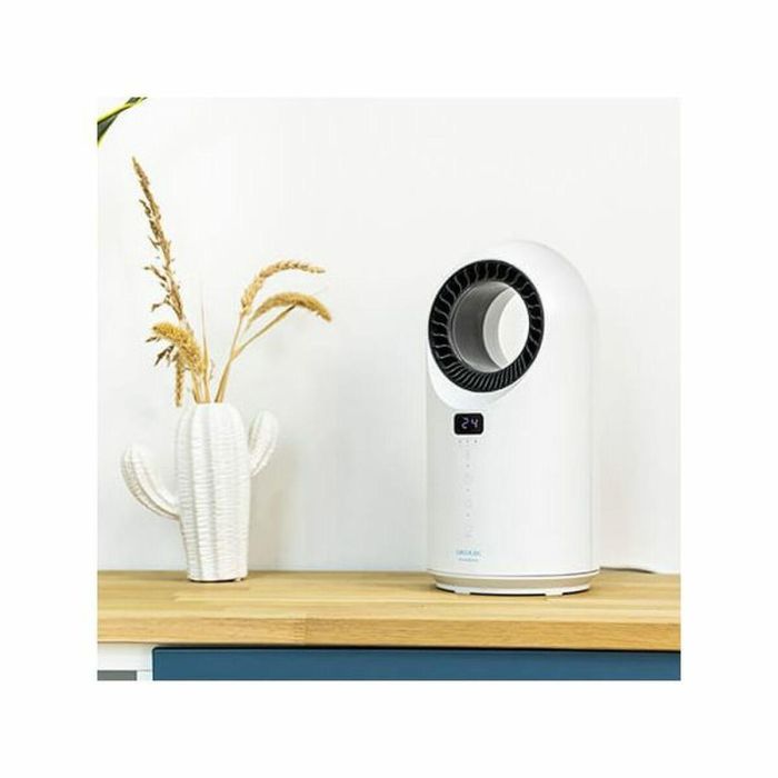 Cecotec Readywarm 8200 Bladeless Calefactor y Ventilador Eléctrico 1500W con Oscilación y Temporizador 12h Negro Blanco 1