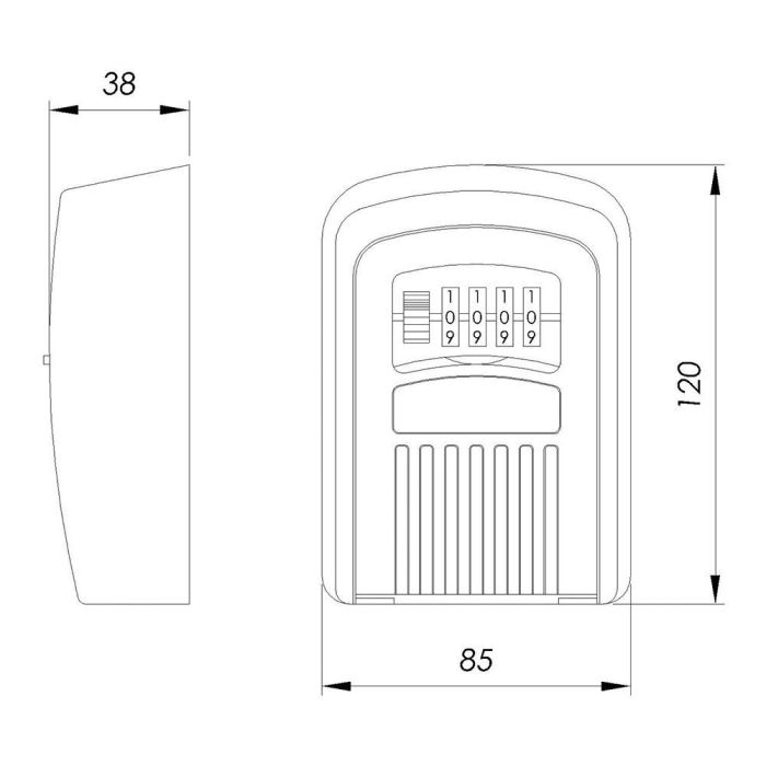 Ifam Guardallaves de Pared G1 - Caja de Aluminio Resistente, 4 Rodillos de 10 Dígitos, Capacidad para 5 Llaves 5 Ifam Guardallaves de Pared G1 - Caja de Aluminio Resistente, 4 Rodillos de 10 Dígitos, Capacidad para 5 Llaves 5