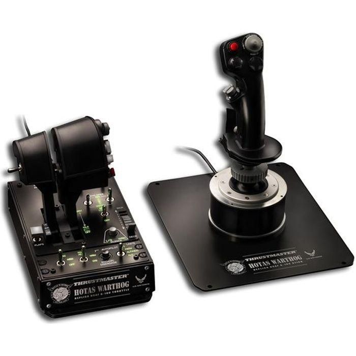 Thrustmaster HOTAS Warthog - Sistema de Control de Vuelo Avanzado para PC: Joystick de Precisión, Doble Acelerador y Panel de Control