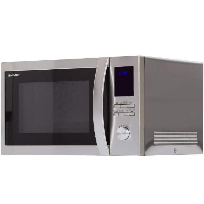 SHARP R-922STWE - Parrilla de acero inoxidable con microondas - 32 L - 1000 W - Parrilla 1100 W - Horno 2500 W - Independiente 1