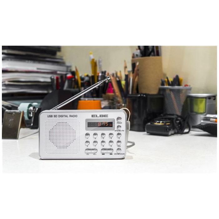 Elbe RF-49 Radio Digital FM Lector MP3 USB Batería Recargable 2 Elbe RF-49 Radio Digital FM Lector MP3 USB Batería Recargable 2
