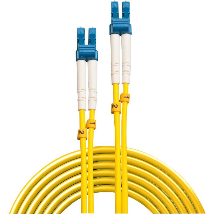 Lindy Cable de Fibra Óptica LC-LC OS2 9/125, 1m, Monomodo, Conectores Cerámicos para Alta Velocidad y Conexiones de Datos Fiables 1