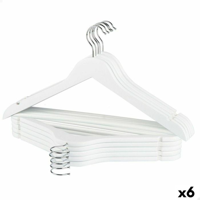 Juego de Perchas Max Home Blanco Madera Acero 44,5 x 23 x 1 cm 10 Piezas (6 Unidades) Juego de Perchas Max Home Blanco Madera Acero 44,5 x 23 x 1 cm 10 Piezas (6 Unidades)