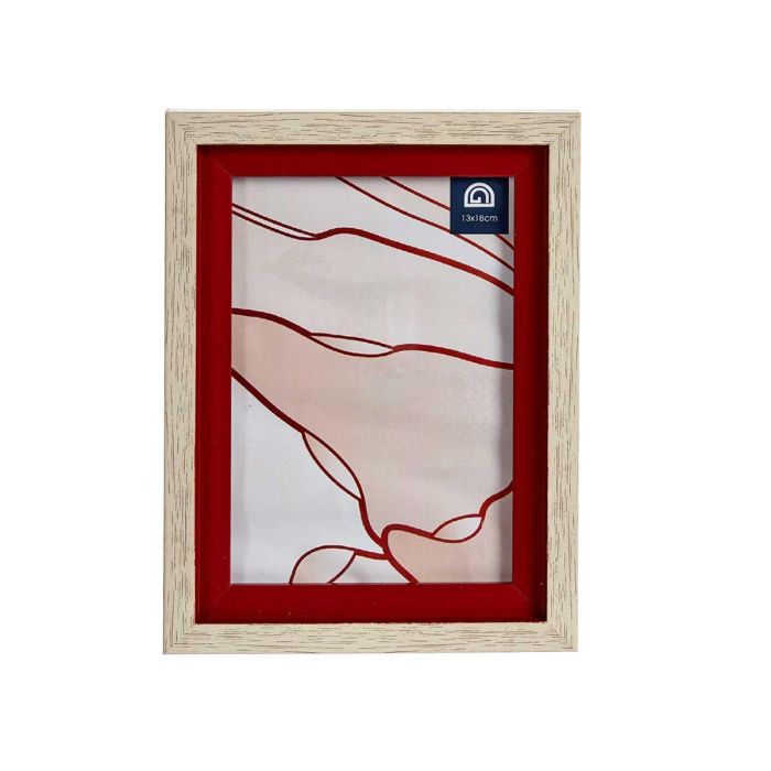 Giftdecor Portafotos Natural Borde Rojo para Foto 13x18 cm (Set de 24) 2