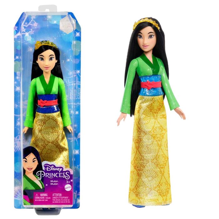 Mattel Hlw14 Muñeca Princesa Mulán articulada con conjunto de moda y accesorios Disney Princess +3 años