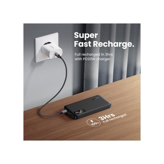 UGREEN UG25742 Batería Externa Power Bank Ión de Litio 10000 mAh Carga Rápida Negro
