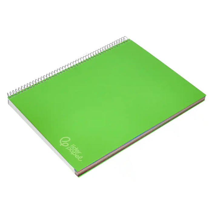 Liderpapel Cuaderno espiral Micro Jolly A4, 140 hojas, cuadro 5mm, 75gr, verde, espiral, tapa forrada 4