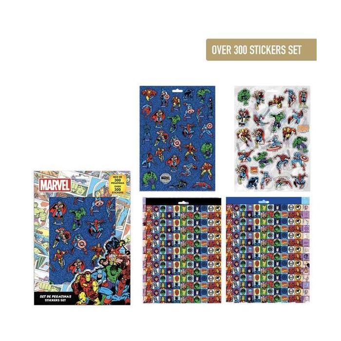 Cerdá Pack de Pegatinas Oficiales Marvel para Niños +3 Años - Medidas 18x25x0.1 cm - Diseño Predominante Azul 1 Cerdá Pack de Pegatinas Oficiales Marvel para Niños +3 Años - Medidas 18x25x0.1 cm - Diseño Predominante Azul 1
