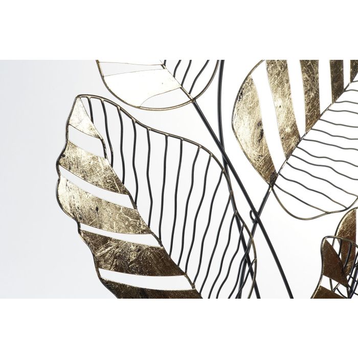 DKD Home Decor Decoración de Pared Metal Dorado Negro 2.5 x 103 x 77 cm 1