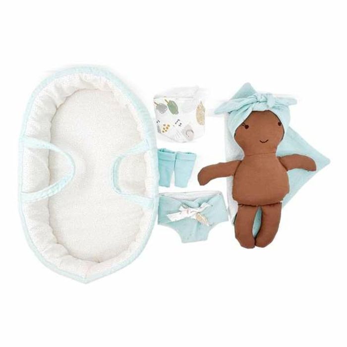 Berjuan 11303-24 Muñeca Bebé Negra 28 cm con Capazo Aguamar para Primera Infancia (Edad 0 Meses) Berjuan 11303-24 Muñeca Bebé Negra 28 cm con Capazo Aguamar para Primera Infancia (Edad 0 Meses)