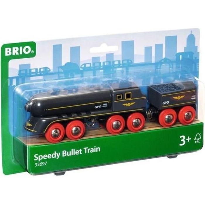 BRIO World 33697 Tren de alta velocidad - Locomotora manual para niños a partir de 3 años - Juguete clásico para niños y niñas