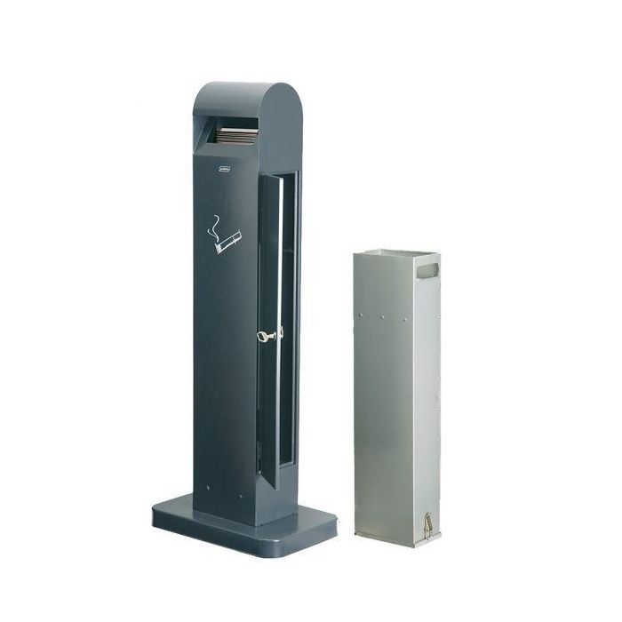 PROBBAX - AT-0232-DGRY - Cenicero de suelo para exterior. Tótem 12,5 L - 40,3 x 26,2 x 104,1 cm - Gris oscuro 1 PROBBAX - AT-0232-DGRY - Cenicero de suelo para exterior. Tótem 12,5 L - 40,3 x 26,2 x 104,1 cm - Gris oscuro 1