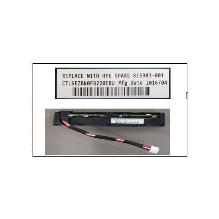 Hewlett Packard Enterprise Batería mejorada 96W 3.7V recargable para servidores HPE DL/ML/SL Gen9 con MegaCell FBWC 1 Hewlett Packard Enterprise Batería mejorada 96W 3.7V recargable para servidores HPE DL/ML/SL Gen9 con MegaCell FBWC 1