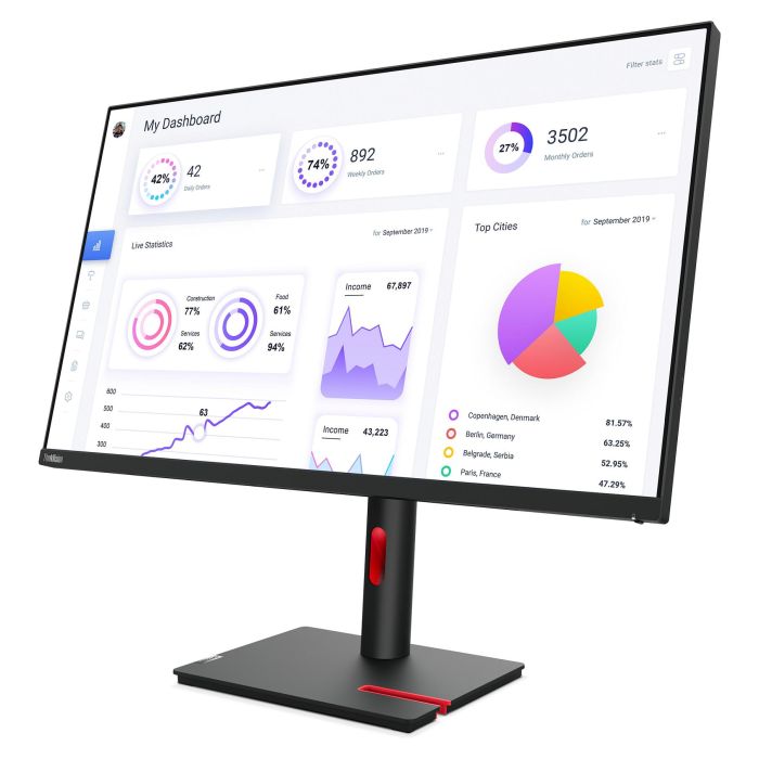 Lenovo ThinkVision T32p-30 Monitor 31.5" 4K UHD IPS 6ms 16:9 Negro con USB-C (90W), HDMI 2.0, DP 1.4 7 Lenovo ThinkVision T32p-30 Monitor 31.5" 4K UHD IPS 6ms 16:9 Negro con USB-C (90W), HDMI 2.0, DP 1.4 7