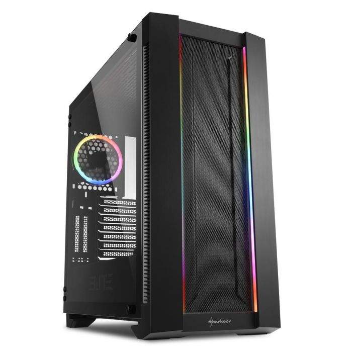 SHARKOON ELITE SHARK CA200M Midi Tower Negro - Caja PC E-ATX con Iluminación RGB, Diseño Gaming y Amplio Espacio para Hardware de Alta Gama 0 SHARKOON ELITE SHARK CA200M Midi Tower Negro - Caja PC E-ATX con Iluminación RGB, Diseño Gaming y Amplio Espacio para Hardware de Alta Gama 0