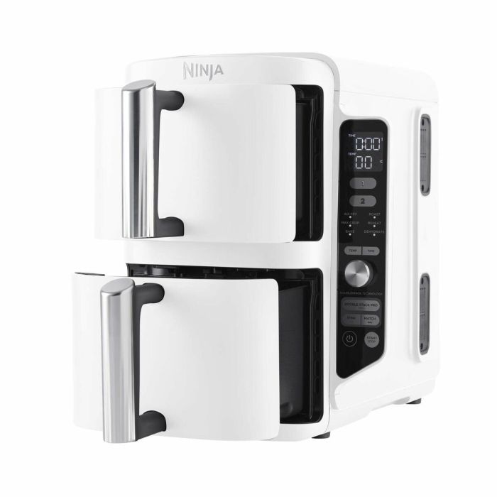 Ninja SL400EUWH Freidora de Aire Doble Stack XL 9.5L 2kg 8 Personas Blanco con 6 Programas y Funciones Múltiples