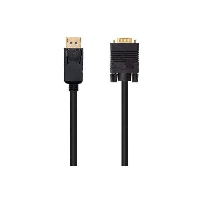 Nanocable 10.15.4402 Cable Conversor DisplayPort Macho a VGA Macho, 1920x1200@60Hz, 2m, Negro, Conectores Oro 24K, Compatible DP 1.2a 1 Nanocable 10.15.4402 Cable Conversor DisplayPort Macho a VGA Macho, 1920x1200@60Hz, 2m, Negro, Conectores Oro 24K, Compatible DP 1.2a 1