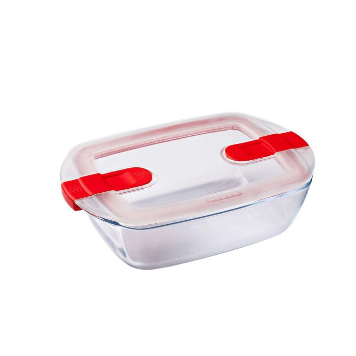 Pyrex Cook & Heat Caja rectangular de vidrio con tapa 23x15 cm para cocinar, hornear y calentar 2 Pyrex Cook & Heat Caja rectangular de vidrio con tapa 23x15 cm para cocinar, hornear y calentar 2